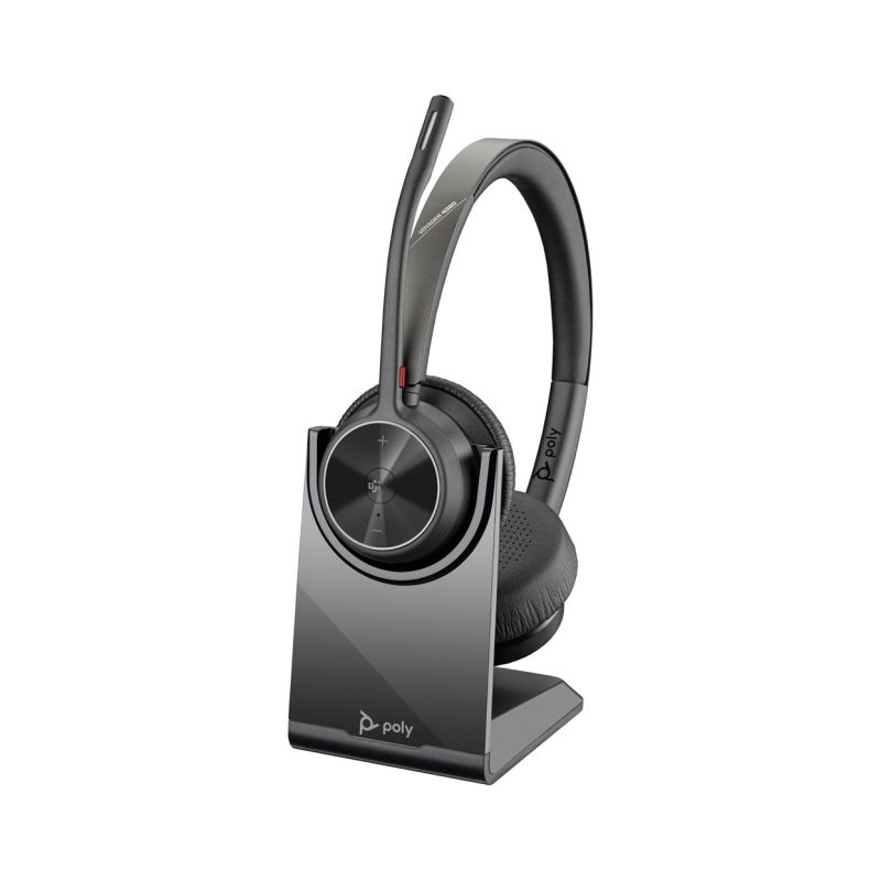 23. POLY Voyager 4320-M Microsoft Teams-zertifiziertes Headset + BT700-Adapter + Ladestation