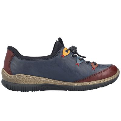 2. Rieker N3271-35 Damen-Slipper, bequem, marineblau