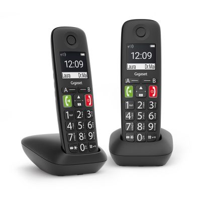 Gigaset E290 Duo - Schnurloses DECT-Telefon schwarz