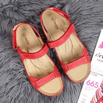16. Rote Ledersandalen mit Klettverschluss W Helios 205