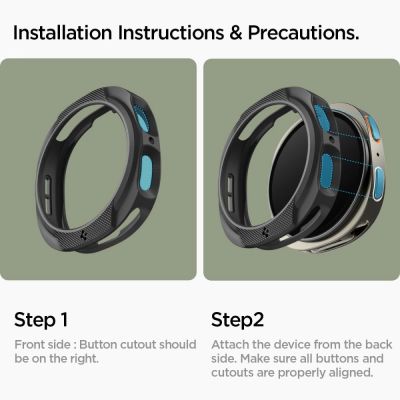 14. Spigen Liquid Air Case für Samsung Galaxy Watch 8 40 mm – Mattschwarz