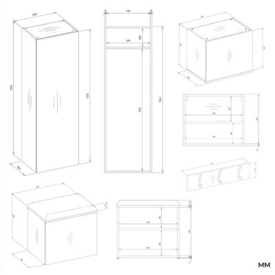 7. GARDEROBE HAGA IV 3SZ1W WEISS