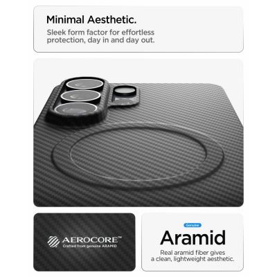 11. Spigen AirSkin Aramid Mag MagSafe Hülle für Samsung Galaxy S26 Ultra - Schwarz