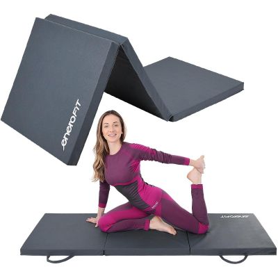 9. Faltbare Gymnastikmatratze 180x60x5CM Grau Enero Fit