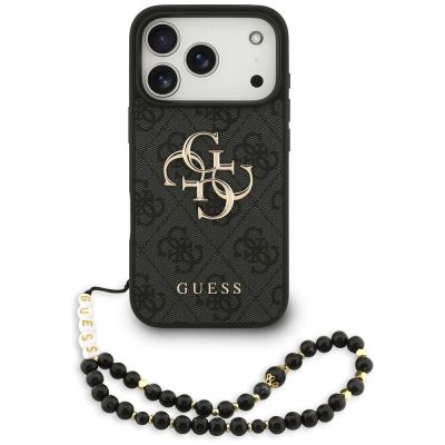 Guess 4G Strap 4G Classic Logo Hülle für iPhone 17 Pro - Schwarz
