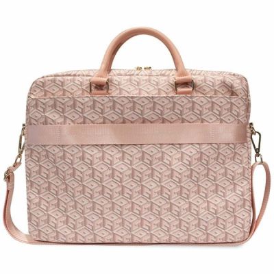3. Guess GCube Stripes Tasche für einen 16-Zoll-Laptop – Rosa