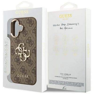 8. Guess 4G Big 4G Classic Logo Hülle für iPhone 17 - Braun und Gold
