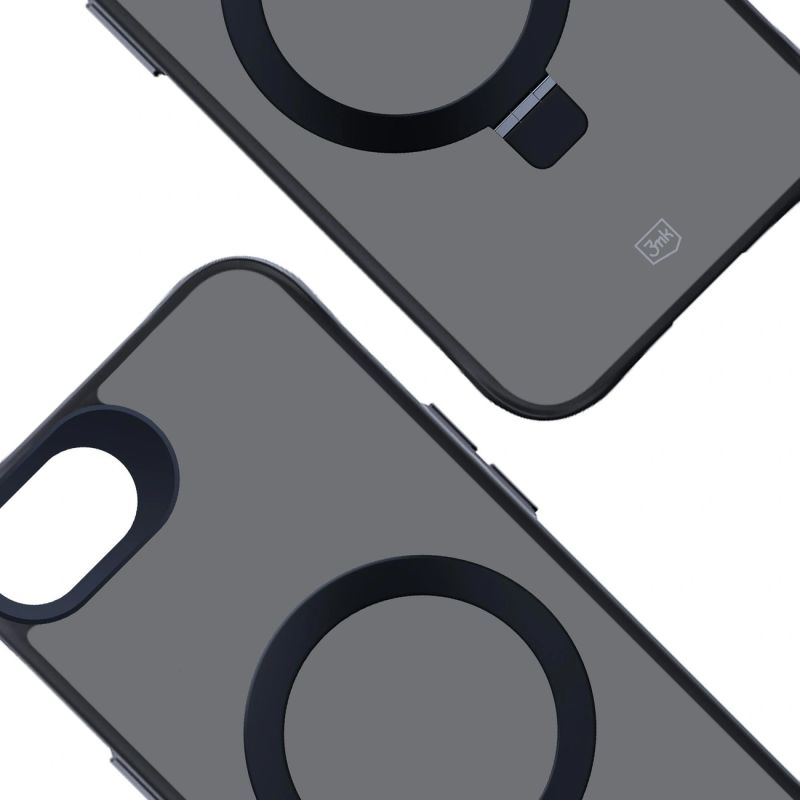 10. 3mk Smoke Case Mag&Stand für Apple iPhone 16E - Schwarz