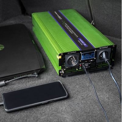 9. QOLTEC Monolith-Spannungswandler | Batterieladung | USV | 2000 W | 4000 W | 12 V auf 230 V | Reiner Sinus | LCD