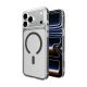 8. Puro Lite Mag TPU+PC Hülle kompatibel mit MagSafe für iPhone 17 Pro - Transparent mit grauem Ring