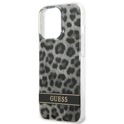 6. Guess GUHCP13LHSLEOK iPhone 13 Pro / 13 6.1" grau/graues Hardcase Leopard