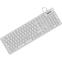 KeySonic KSK-8030 IN (DE) weiße Tastatur, industrietauglich, USB, QWERTZ, Deutsch, Weiß