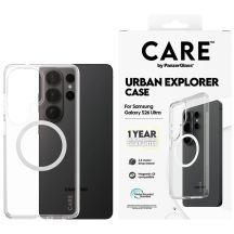 CARE by PanzerGlass Urban Explorer Transparente Hülle mit weißem Qi für Samsung Galaxy S26 Ultra - transparent