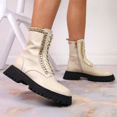 16. Artiker W HBH40 Isolierte Lederstiefeletten mit Kette