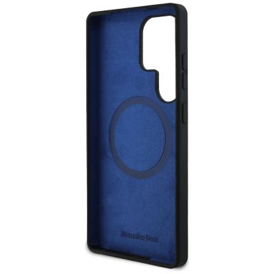 7. Mercedes Silicone Contrasted Curves MagSafe Case für Samsung Galaxy S25 Ultra - Schwarz
