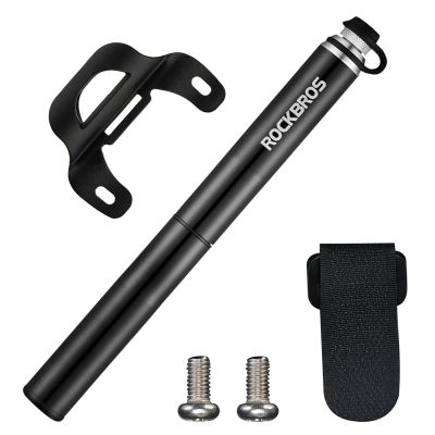 Rockbros JG-PB-004 Leichtbau-Fahrradpumpe mit Manometer – schwarz