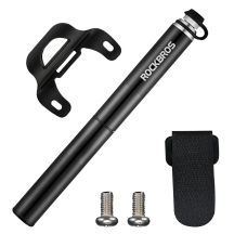 Rockbros JG-PB-004 Leichtbau-Fahrradpumpe mit Manometer – schwarz