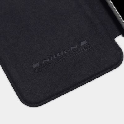 9. Nillkin Qin Case Schutzhülle für Xiaomi Redmi Note 11T 5G / Note 11S 5G / Note 11 5G (China) / Poco M4 Pro 5G, Kamera-Abdeckung, Holster-Abdeckung, Klapphülle, Braun
