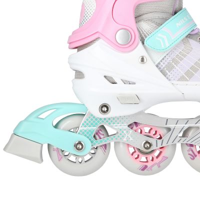 7. NH18192 4in1 PINK GRÖSSE S (29-33) ROLLERSKATING MIT HOCKEYÄRMEL NILS EXTREME