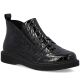 Damen-Ankle-Boots aus Lackleder, Krokodilmuster, schwarz, Rieker 71150-00