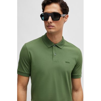3. BOSS Pallas Open Green Regular Fit Herren Poloshirt (50468301-381)