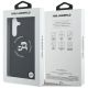 8. Karl Lagerfeld Silikonhülle mit Karl & Choupette-Motiv (MagSafe) für Samsung Galaxy S25 FE – Schwarz