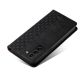 6. Magnetband Hülle Hülle für Samsung Galaxy S22+ (S22 Plus) Tasche Geldbörse + Mini Lanyard Anhänger Schwarz