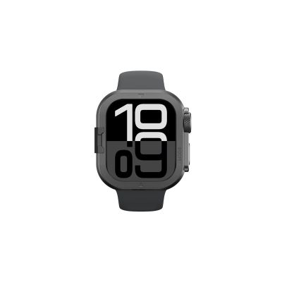 2. AmazingThing Titan Pro Metallgehäuse für Apple Watch 11 46 mm, Aluminium, Schwarz