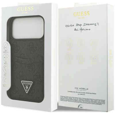 8. Guess 4G nauble Card Triange Etui für iPhone 18 Pro Max / 17 Pro Max – schwarz