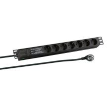EFB Elektronik EK631DE.3 2 m Steckdosenleiste mit 7 Netzwerksteckdosen für den Innenbereich, Schwarz