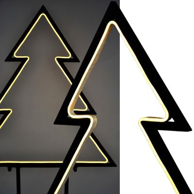 9. Neon-Weihnachtsbaum mit 190 LEDs, Timer und 8 Funktionen, 53 x 75 cm, Farbe: Luca, warmweiß