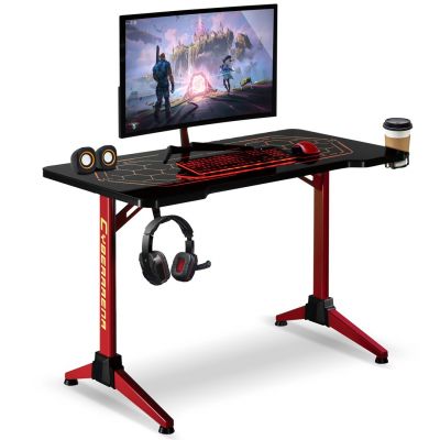 9. RGB-LED-NanoRS-Gaming-Schreibtisch, Schwarz, Groß, 100 kg max., Höhe 760 mm, RS163