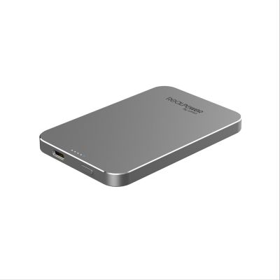 2. RealPower PB-5000 Mag Lithium-Polymer-Akku (LiPo) 5000 mAh, kabelloses Laden, Grau