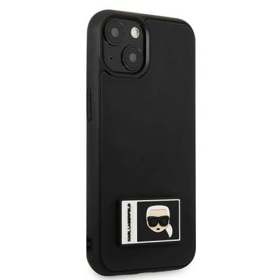 4. Karl Lagerfeld KLHCP13S3DKPK iPhone 13 mini 5,4" schwarz / schwarzes Hardcase Ikonik Patch