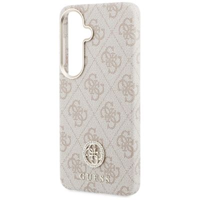 6. Guess 4G Strass-Rundlogo MagSafe Hülle für Samsung Galaxy S26 - Pink