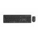 GEMBIRD Kabelloses Tastatur- und Maus-Set Silent Key Pro Business, Schwarz, US-Layout