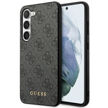 Guess GUHCS23SG4GFGR S23 S911 Grau/Grau Hardcase 4G Metal Gold Logo