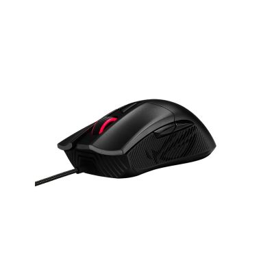 4. ASUS ROG Gladius II Core Gaming-Maus, rechte Seite, USB Typ-A, optischer Sensor, 6200 DPI