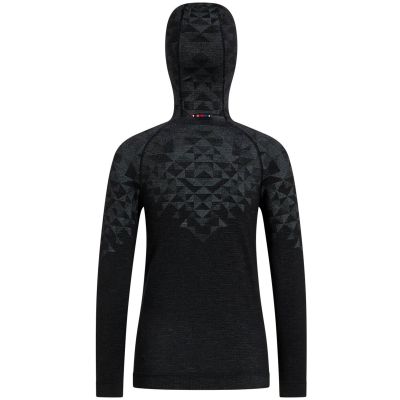 Damen-Thermoshirt mit langen Ärmeln und Sturmhaube Odlo KINSHIP PW 200, schwarz