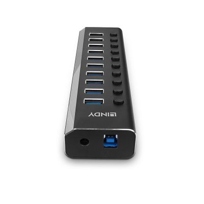 3. Lindy 43370 USB 3.2 Gen 1 (3.1 Gen 1) Typ-B 5000 Mbit/s Hubs und Konzentratoren Schwarz