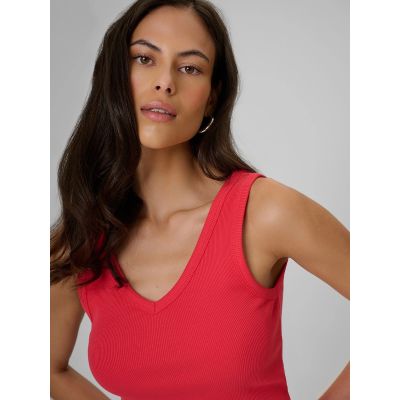 3. Schmal geschnittenes, geripptes Damen-Stricktop 4F 4FRSS26TSLEF337-62S