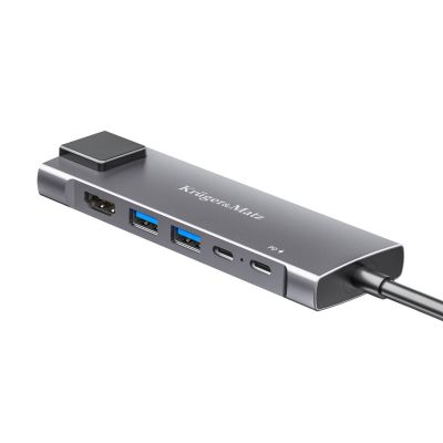 Adapter (HUB) USB Typ C auf HDMI/2x USB 3.0/2x USB Typ C/RJ45