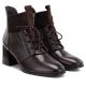 4. Gefütterte Damen-Ankle-Boots mit hohem Absatz, braun, Vinceza 58670