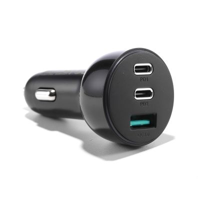 6. Joyroom 70W Autoladegerät mit 3 Anschlüssen: USB, 2 x USB C schwarz (JR-CL26)