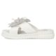 3. Damen-Flip-Flops aus Leder mit Blume, weiß, Filippo DK7762