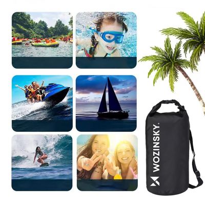 7. Wozinsky WWK-20 wasserdichte Tasche für SUP/Kajak 20l - schwarz