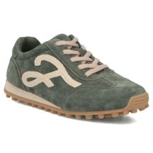 Damen-Lederschuhe, Wildleder-Sneaker, grün, Filippo DP7961