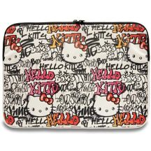 Hello Kitty PU-Metall-Logo-Hülle für einen 14-Zoll-Laptop – Beige