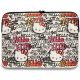 Hello Kitty PU-Metall-Logo-Hülle für einen 14-Zoll-Laptop – Beige