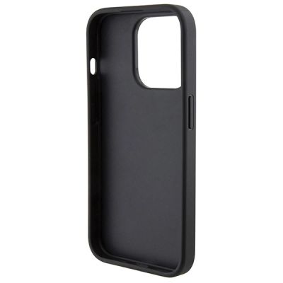 7. Ferrari Perforated Waves Metal Logo Hülle für iPhone 15 Pro – Schwarz